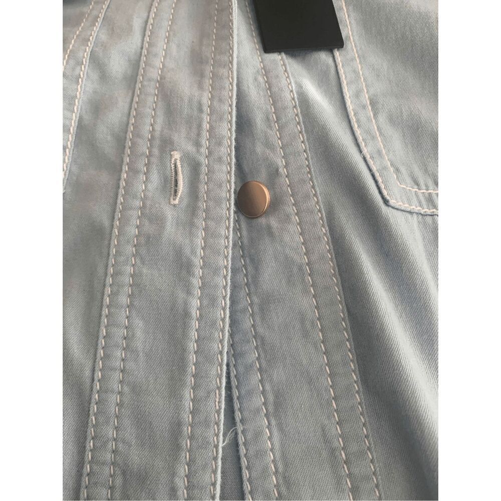 Donna Karan New York Belt sleeveless dress denim in light blue size M - Picture 10 of 11